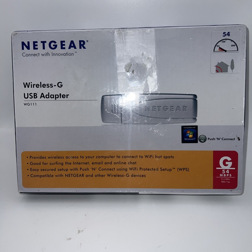 NEW NETGEAR‎ Wireless-G USB Adapter New In Box NIB